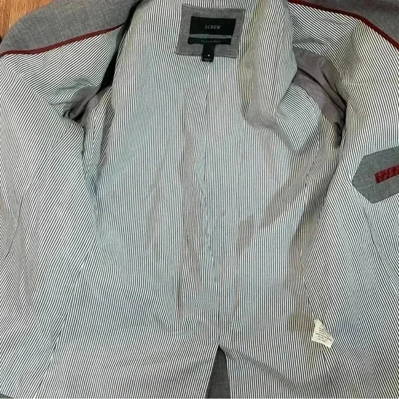 J. Crew Schoolboy Gray Wool Blazer Jacket academia preppy size 4 - Picture 5 of 8